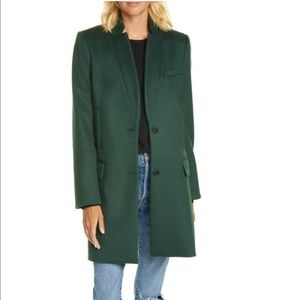 Veronica Beard Green Wool Blend Car Coat
